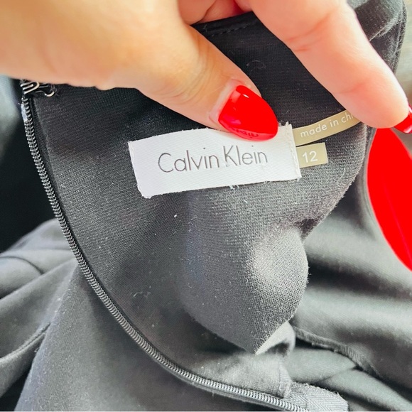 Calvin Klein euro summer Elegant Black and White flare Dress - Picture 7 of 7